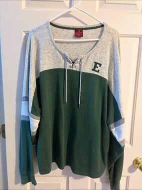 Colosseum Red Label Sweatshirt with Gray and Green Trim